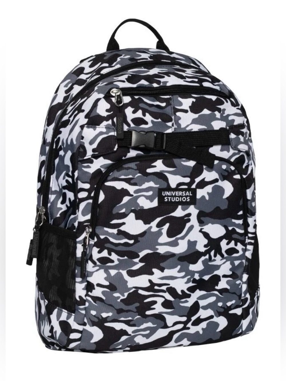 New Universal Studios Logo Black Camouflage Backpack